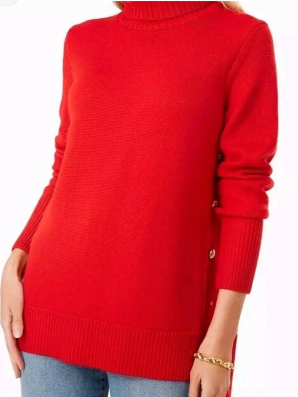 Tuckernuck Bexley Wool Crew Sweater in Poppy Red - Picture 2 of 8
